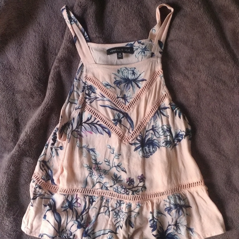 Kendall & Kylie Pink Floral Top